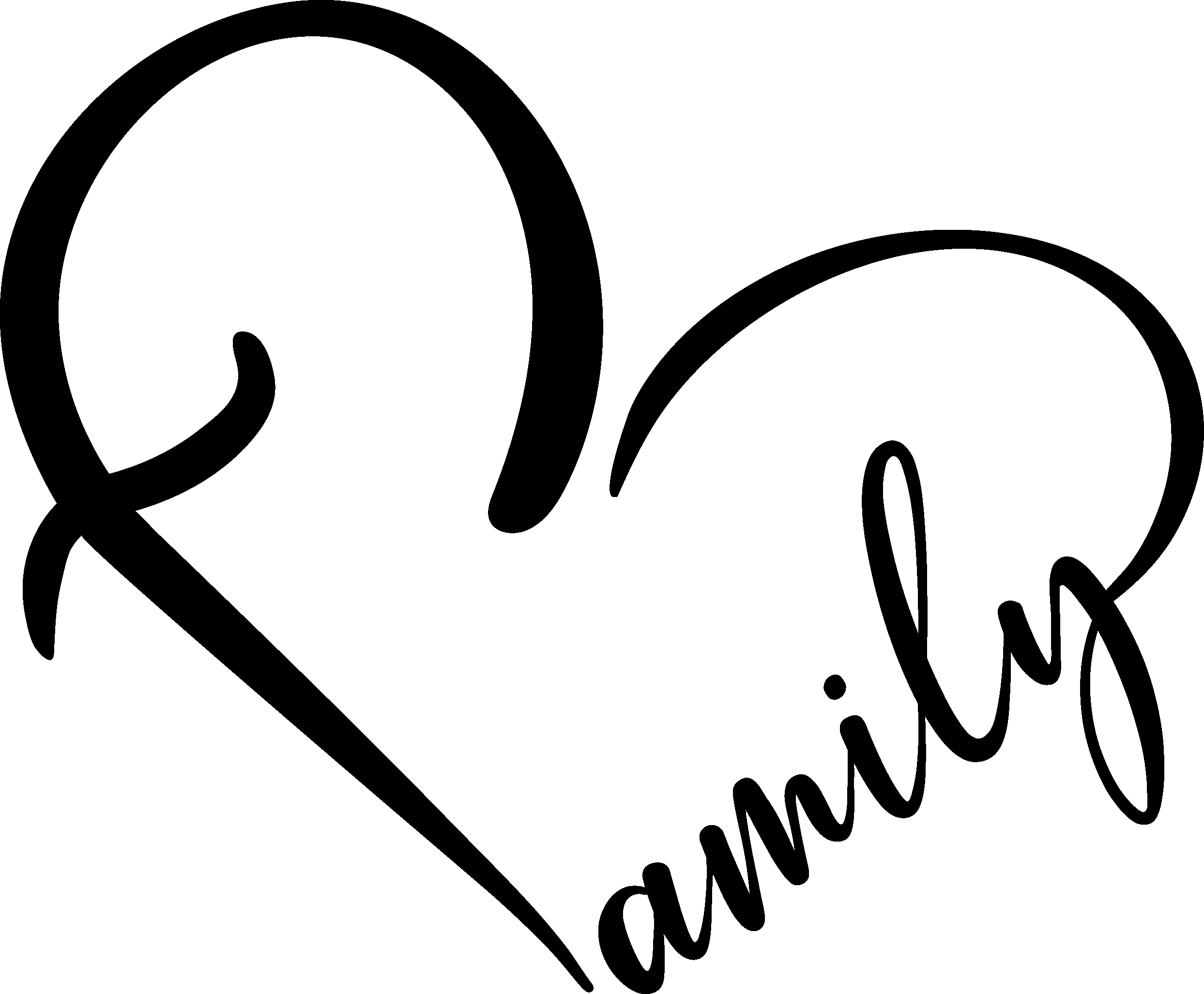 Family Heart Charm Ready To Press