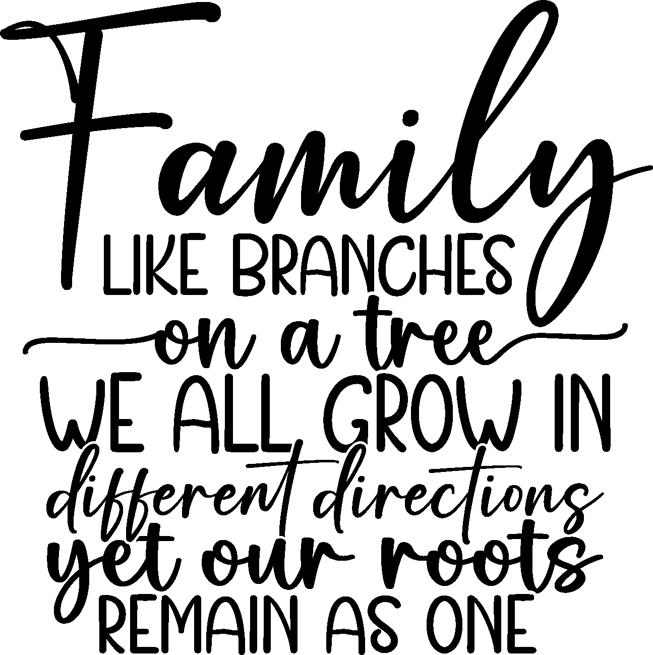 Family Like Branches Ready To Press