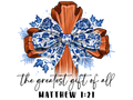 Matthew 1:21 Blue Bow Ready To Press